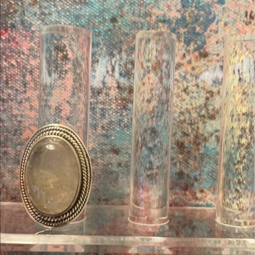 Fine silver Gemstone ring
